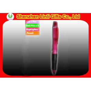 China multi 4 in 1 creative plastic highlighter ball pen  supplier