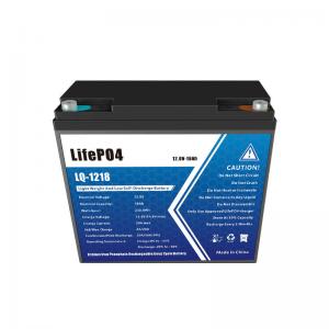 Portable Compact Lifepo4 Rechargeable Battery Lightweight 12v 18ah