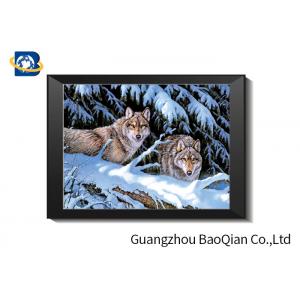 China Wolf 5D Lenticular Picture , 3D Deep Effect Lenticular Image Printing supplier