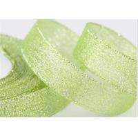 China Single Face Metallic Poly Ribbon , Easy Using Glitter Ribbon For Hair Bows on sale