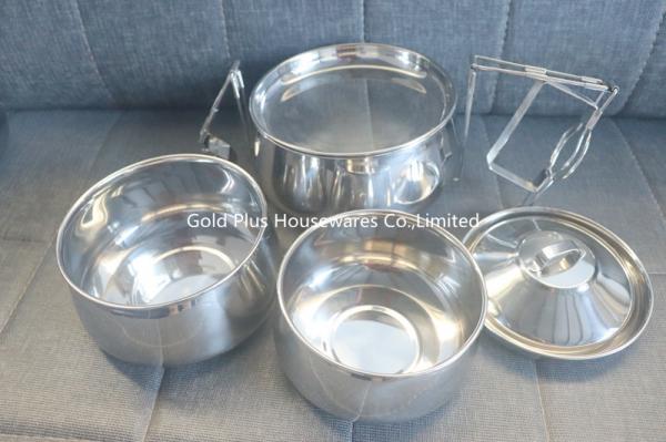 3 Tiers hot sale in market stainless steel vietnam tiffin food carrier natural