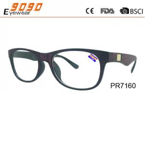 China Unisex fashionable reading glasses, made of plastic, Power rang : 1.00 to 4.00D supplier