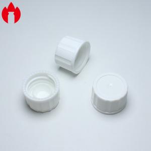 China PP White Threaded Pressure Screw Plastic Cap 18mm supplier