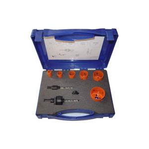 China M3/M42 Bi-Metal HSS Hole Saw Set 9pcs With Plastic Case And Painting Color supplier