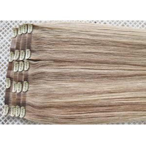 China Invisible Seamless Clip In Hair Extensions Remy Human Hair Could Be Flat Ironed / Restyle supplier