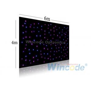 China Twinkle Effects LED Star Curtain 4m X 6m , Led Light Curtain Wall RGB / Single Color supplier