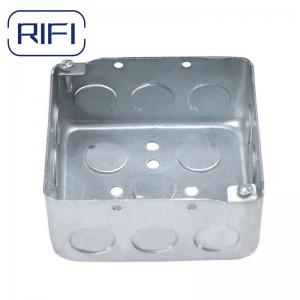 China OEM GI Electrical Box 1and 2 Gang Metal Switch Box Handy 4 Square Electrical Box supplier