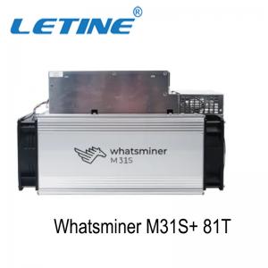 China 81T Whatsminer M31s+ M31s Miner SHA-256 BTC Asic Miner BTC Coin Mining Machine supplier