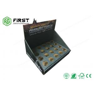 Customized Counter Display Racks With Holes Retail Promotion Cardboard Counter Display