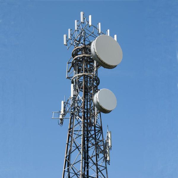 Hot Dip Galvanizing Antenna Tower With Wind Speed Resistance Customized