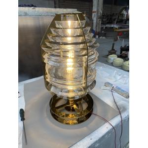 Metal Plating Titanium Gold Art Table Lamp Sculpture For Museum Display