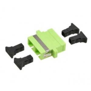 China Fiber Optic Cable Adapter Ceramic FTTX LAN RoHS SC Duplex Lime Green OM5 Adapter supplier