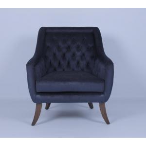 Outdoor Customized Modern Armchair Fabric Wood Frame Elegant Velvet
