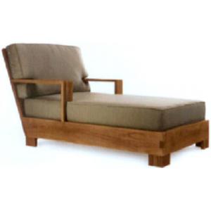 Hardwood Frame 2 Arm Chaise Lounge For Living Room Hotel Lounge Chairs