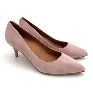 Slip On Womens Pump Heels Leather Material With Stiletto Heel