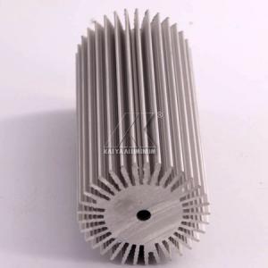 China Small Cylindrical Heat Sink Aluminum Profiles ISO 9000 6000 Series For LED supplier