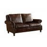 China Retro Vintage Dark Brown Leather Sofa Set ,Top Full Grain Leather Sofa For Home wholesale