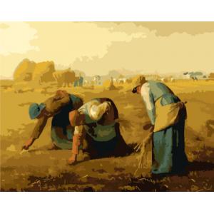 China Oil Painting By Number 40x50cm Figure women in the farm Canvas with pattern supplier