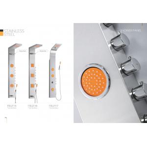 China Professional Stainless Steel Shower Panel With Adjustable Orange Massage Jets supplier