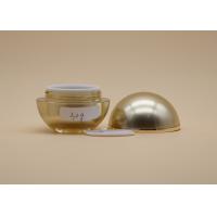 China Gold Cosmetic Cream Jar Spherical Shape Custom Logo Printing For Personal Care on sale