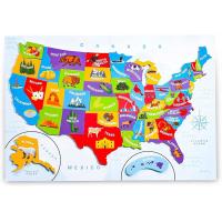 China Multicolor Magnetic Puzzle Map Of The United States With 44 Magnetic Pieces on sale