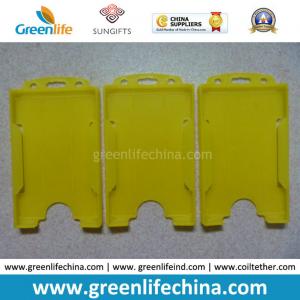 Office Using Business ID Card Holder Yellow Color Open Side