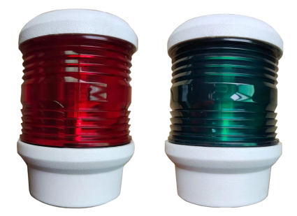 China Feu de navigation LED omnidirectionnel pour bateau avec LED 3W Rouge & Vert, boîtier en polycarbonate pour bateaux 12V-24V DC supplier