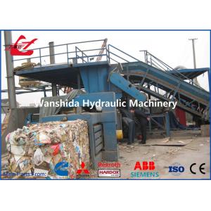 China WANSHIDA Waste Paper Horizontal Baling Machine 125Ton Force 37kW Motor supplier