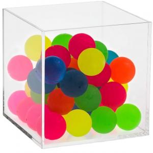 Lucite Acrylic Display Box Cases Clear Cube 5 Sided Display Box Pedestal