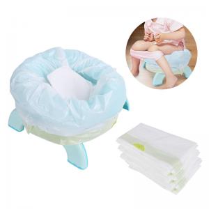 China LDPE Plastic Training Toilet Seat Potty Chair Liners With Super Absorbent Pad supplier