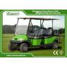 Green 6 Passenger Electric Golf Carts Charging Time 8-10 Hours Steel Chassis