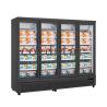 China Embraco Compressor -22 Degree Upright Glass Door Freezer 2000L For Ice Cream wholesale