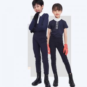 China Customized Knee Patch Riding Breeches Silicone Grip Childrens Horse Riding Leggings supplier