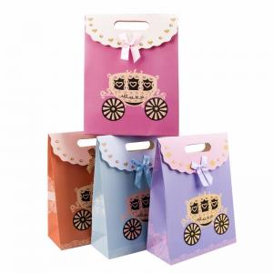 Cute Colorful Cardboard Bag 230g White Cardboard Material Customized Size