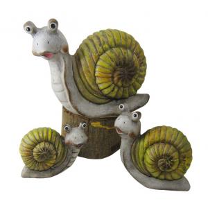 Caroon Snail Garden Ornaments , Animal Garden Ornaments OEM Acceptable