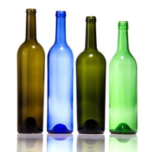 China Hot Stamping 750ml Clear Wine Glass Bottle for Wine Customized Frosted Glass Wine Bottle supplier