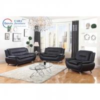 China Hot Sale Black New Elegance 3Pcs Luxury Home Chair Recliner Sofa Set Leather Sofa Living Room Furniture on sale