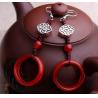 China 赤い瑪瑙リング吊り下げ式のホックのイヤリング、自然な宝石のeardrop wholesale