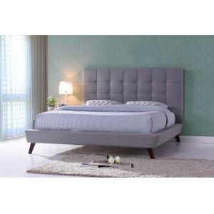 China Dual Linen Fabric Bed With Drawer , Luxury Upholstered Beds Healthy Design supplier