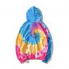 Breathable Cotton Tie Dye Zip Mens Oversized Pullover Hoodie