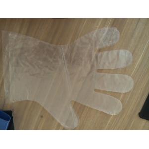 HDPE Clear Plastic Disposable Gloves Food Safe Waterproof With Smooth Surface