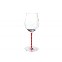 China 900ml Electroplating Pinot Noir Lead Free Crystal Wine Glasses with Colored Stem on sale
