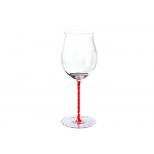900ml Electroplating Pinot Noir Lead Free Crystal Wine Glasses with Colored Stem