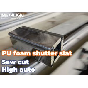 China Gearbox Driven PU Foam Shutter Door Roll Forming Machine Line With Heating wholesale