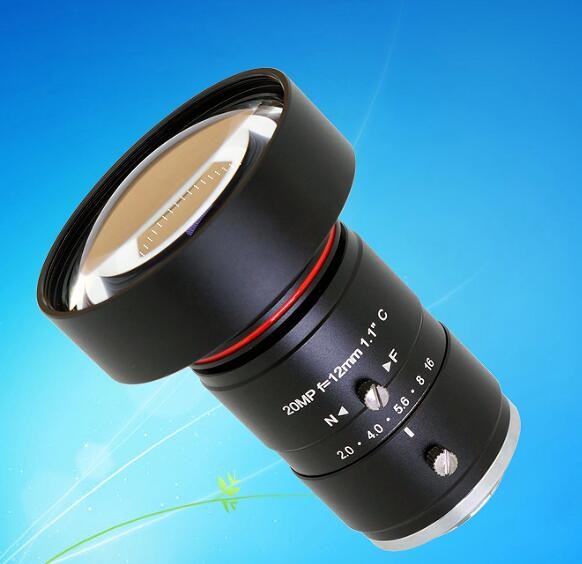 China 1.1" 12mm F2.0 20Megapixel HD Manual IRIS C Mount Industrial FA Lens, 12mm 20MP Industrial Machine Vision Lens wholesale