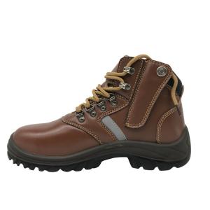 China High Caliber Leather Army Boots Grease Resistant With Reflective Stripe wholesale