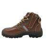 High Caliber Leather Army Boots Grease Resistant With Reflective Stripe