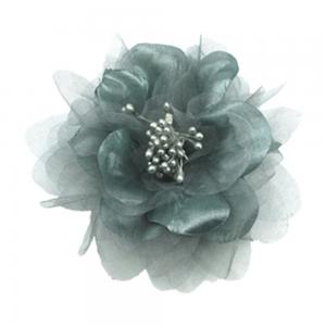China Luxurious Silver Grey Hair Flowers Decorative Flower For Wedding Dress Ball Gown and For Stage Performance supplier