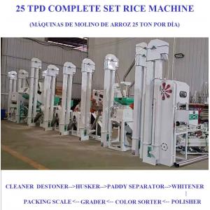 Low Energy Consumption 25 Ton Per Day Rice Mill Machine Fully Automatic
