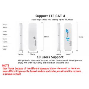 Unlocked Huawei E8372 E8372h 150Mbps 4G Black or White  Wifi USB Modem LTE Wifi Dongle Support 10 Wifi Users  4G Dongle